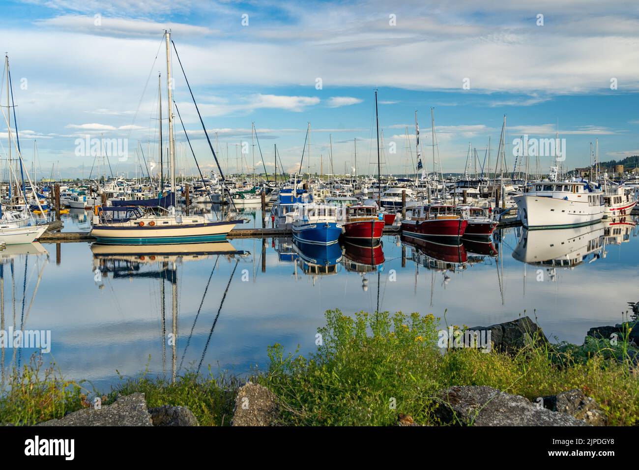 La magnifique ville de Sea Port à Anacortes Washington Banque D'Images