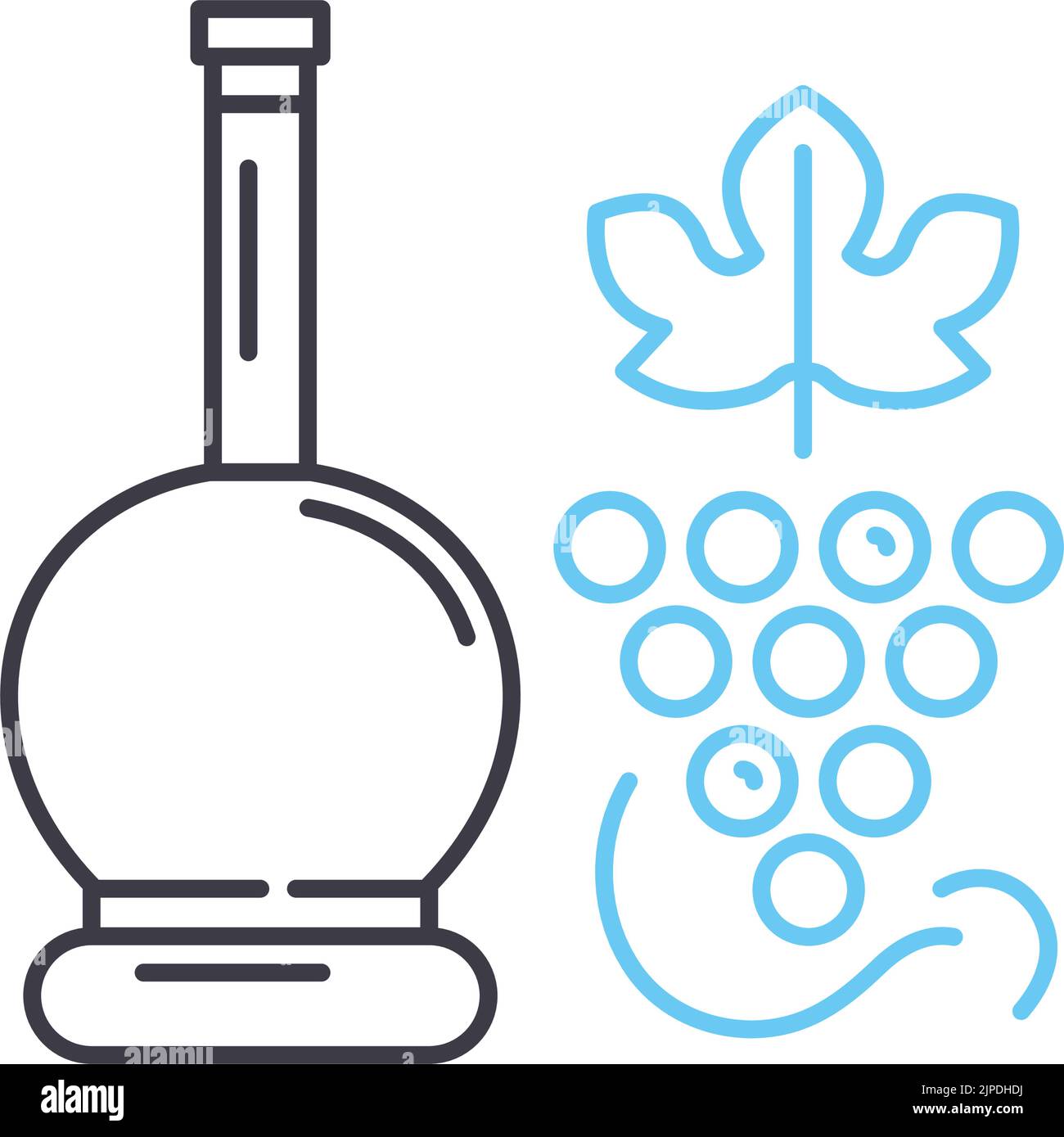 icône de ligne de vigne, symbole de contour, illustration vectorielle, signe de concept Illustration de Vecteur