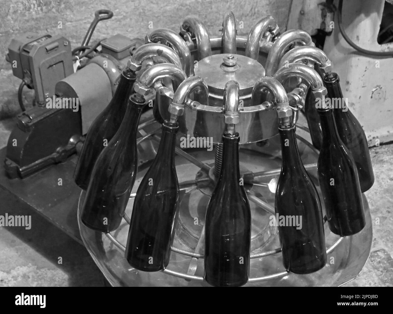 Machine à embouteillage de cidre, à HP Bulmer, Hereford, Herefordshire, Angleterre, ROYAUME-UNI Banque D'Images