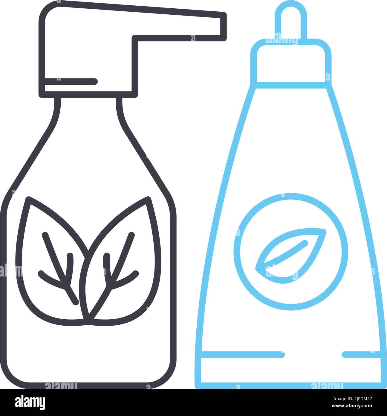 icône de ligne de cosmétiques frais, symbole de contour, illustration vectorielle, signe de concept Illustration de Vecteur