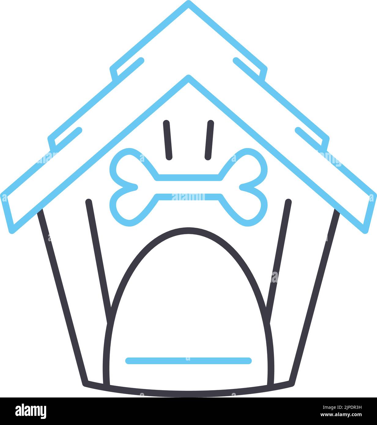 icône de ligne de maison de dieu, symbole de contour, illustration de vecteur, signe de concept Illustration de Vecteur