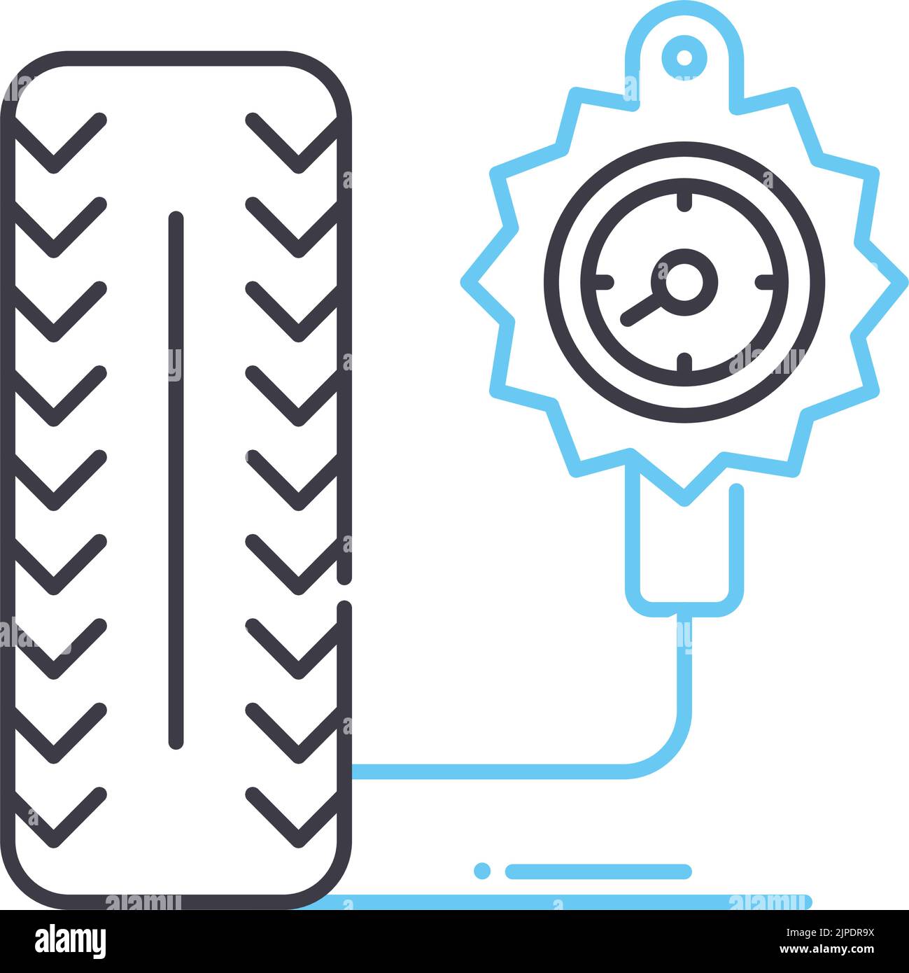 icône de ligne de pompe, symbole de contour, illustration vectorielle, signe de concept Illustration de Vecteur