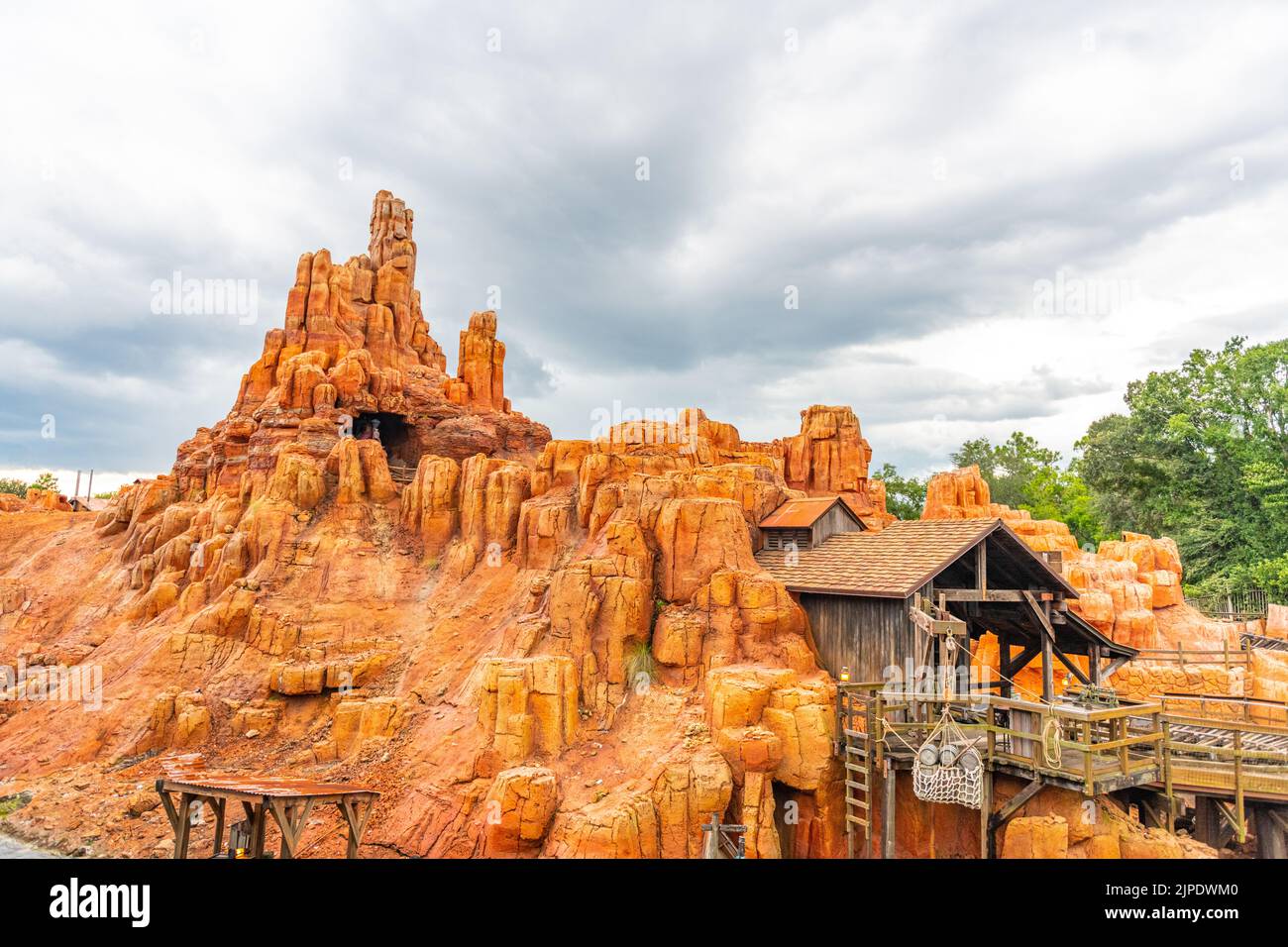 Chemin de fer de Big Thunder Mountain. Banque D'Images