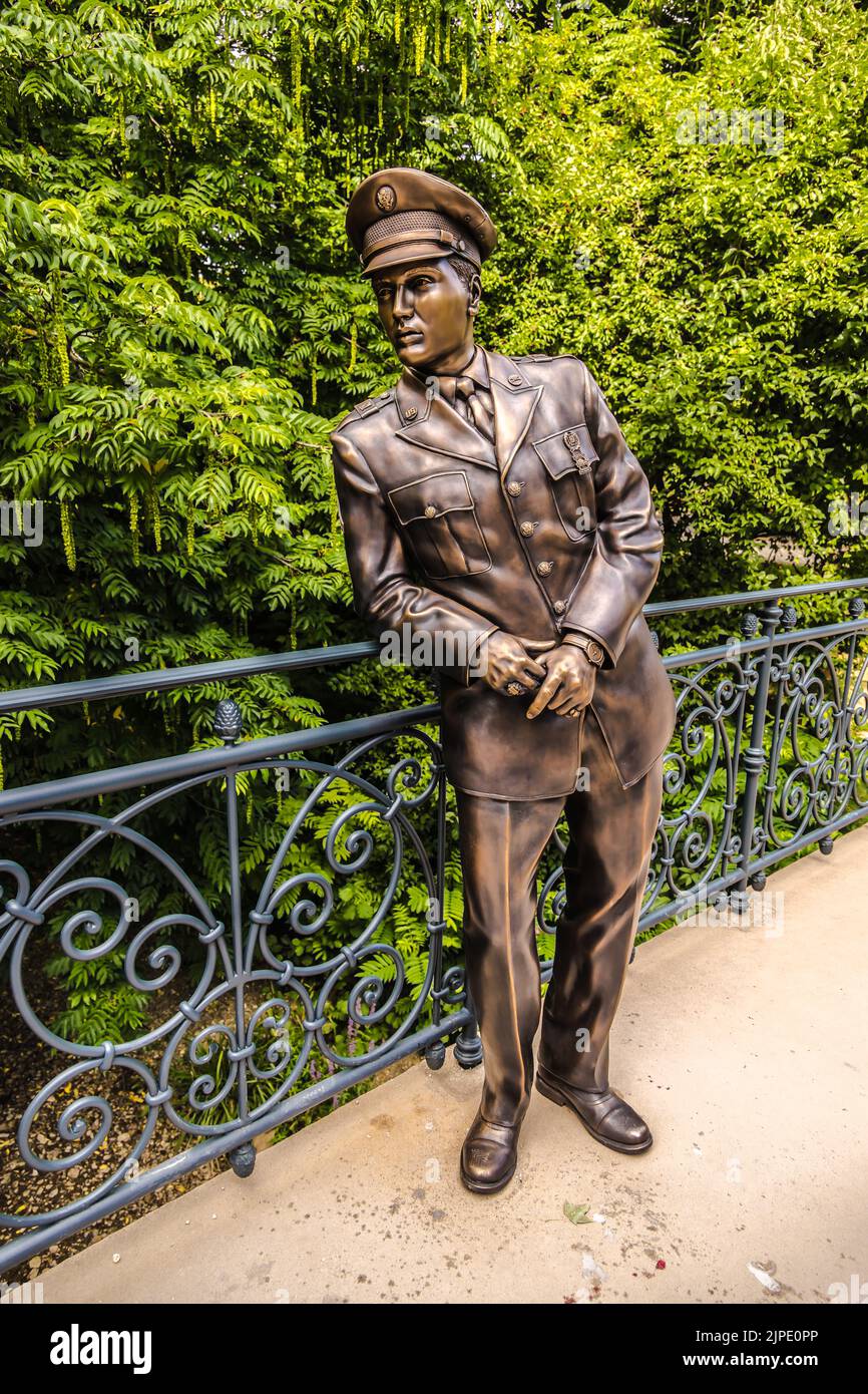 statue de bronze, elvis presley, statues Banque D'Images