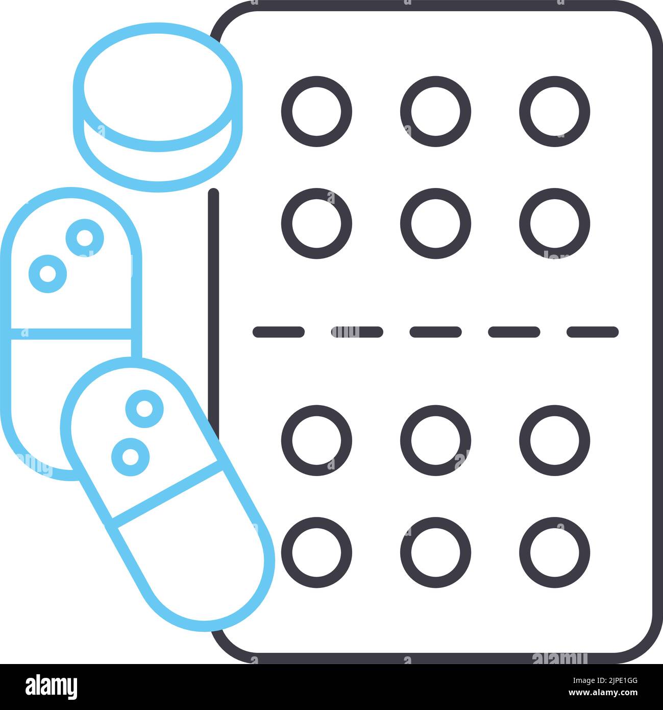 icône de ligne de médecine courante, symbole de contour, illustration vectorielle, signe de concept Illustration de Vecteur