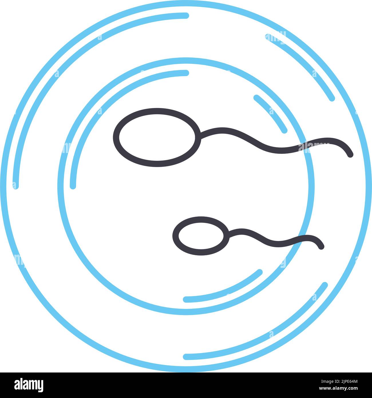 icône de ligne de processus de reproduction, symbole de contour, illustration vectorielle, signe de concept Illustration de Vecteur