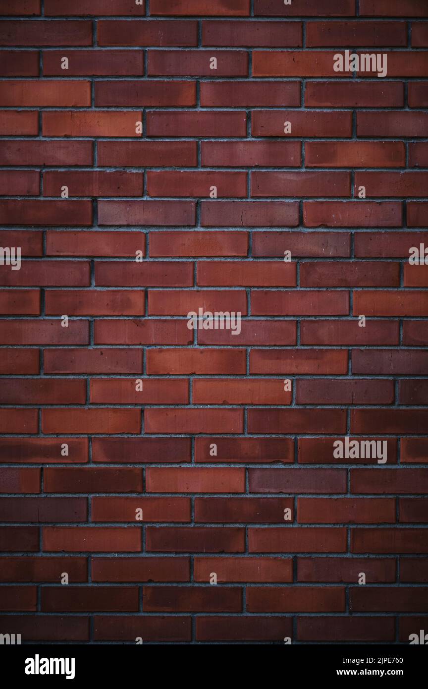 Arrière-plan, texture d'un mur de briques rouges Banque D'Images