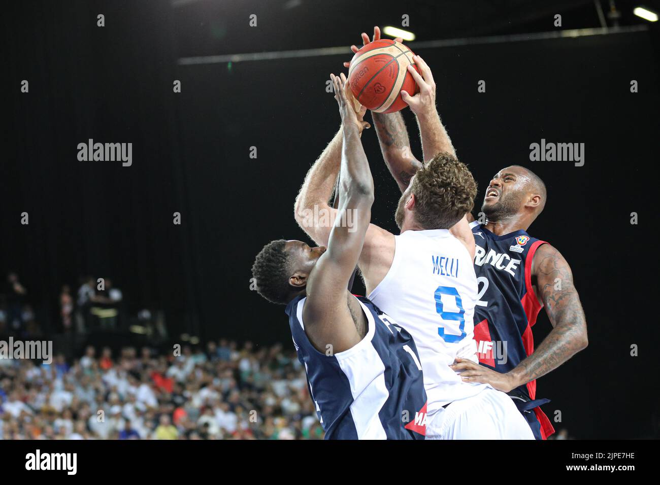 Montpellier, France. 16th août 2022. Deuxième match de l'équipe France basket contre l'Italie à Montpellier pour la préparation de l'Eurobasket 2022. Le gagnant est France 100 - 68 (photo de Norberto Maccagno/Pacific Press) crédit: Pacific Press Media production Corp./Alay Live News Banque D'Images