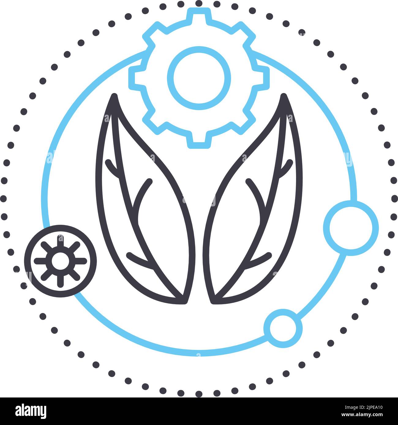 icône de ligne technologique verte, symbole de contour, illustration vectorielle, signe de concept Illustration de Vecteur
