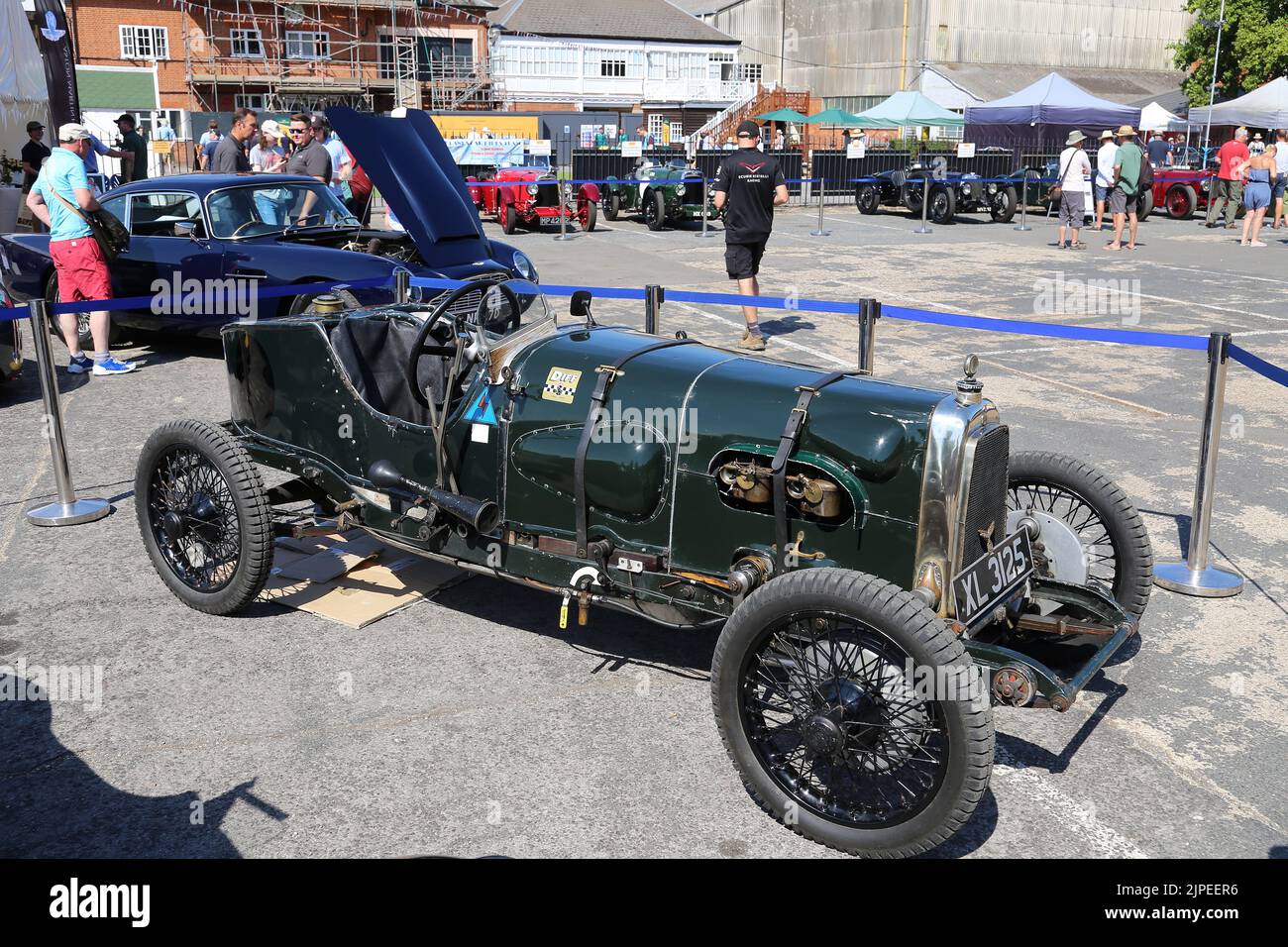 Aston Martin « Green Pea » (1922), Aston Martin Heritage Day 2022, Brooklands Museum, Weybridge, Surrey, Angleterre, Royaume-Uni, Europe Banque D'Images