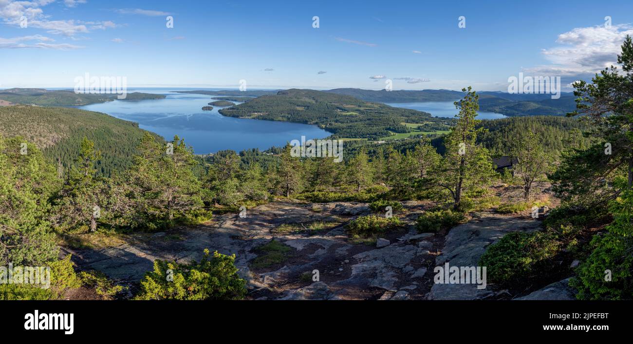 Vue imprenable sur la haute côte de Suède et le parc national de Skuleskogen Banque D'Images