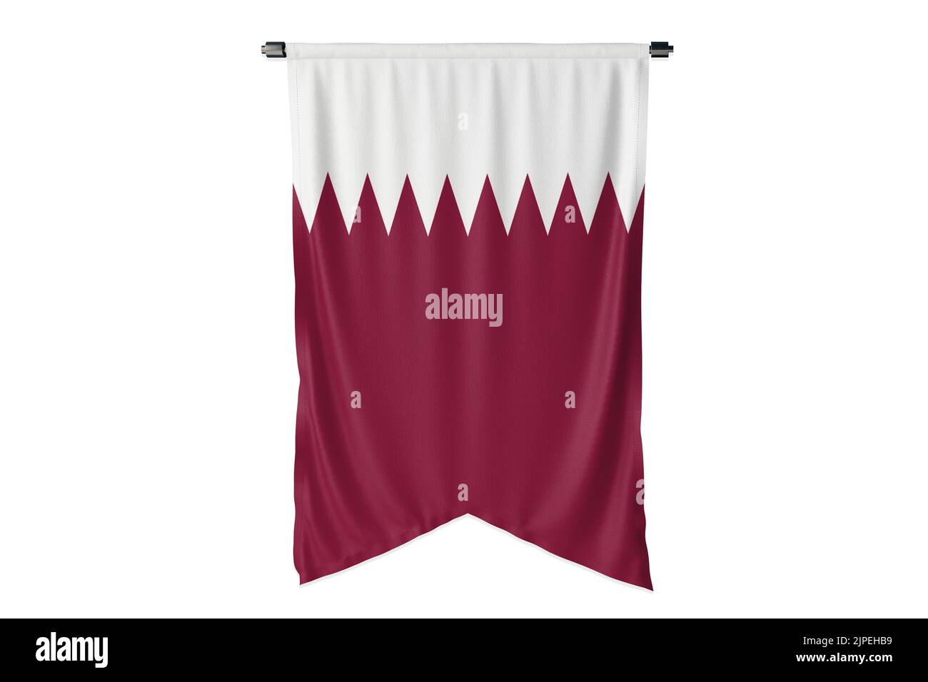 Drapeau du Qatar signe réaliste pour le design le jour de l'indépendance ou d'autres vacances d'état .Qatar jour national, Qatar jour de l'indépendance , 18 décembre . Banque D'Images