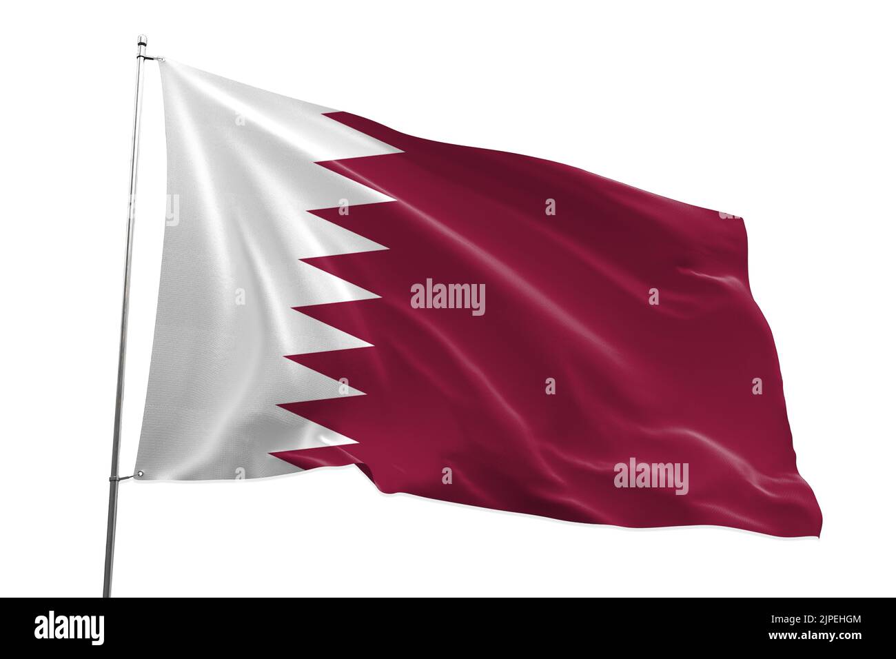 Drapeau du Qatar signe réaliste pour le design le jour de l'indépendance ou d'autres vacances d'état .Qatar jour national, Qatar jour de l'indépendance , 18 décembre . Banque D'Images