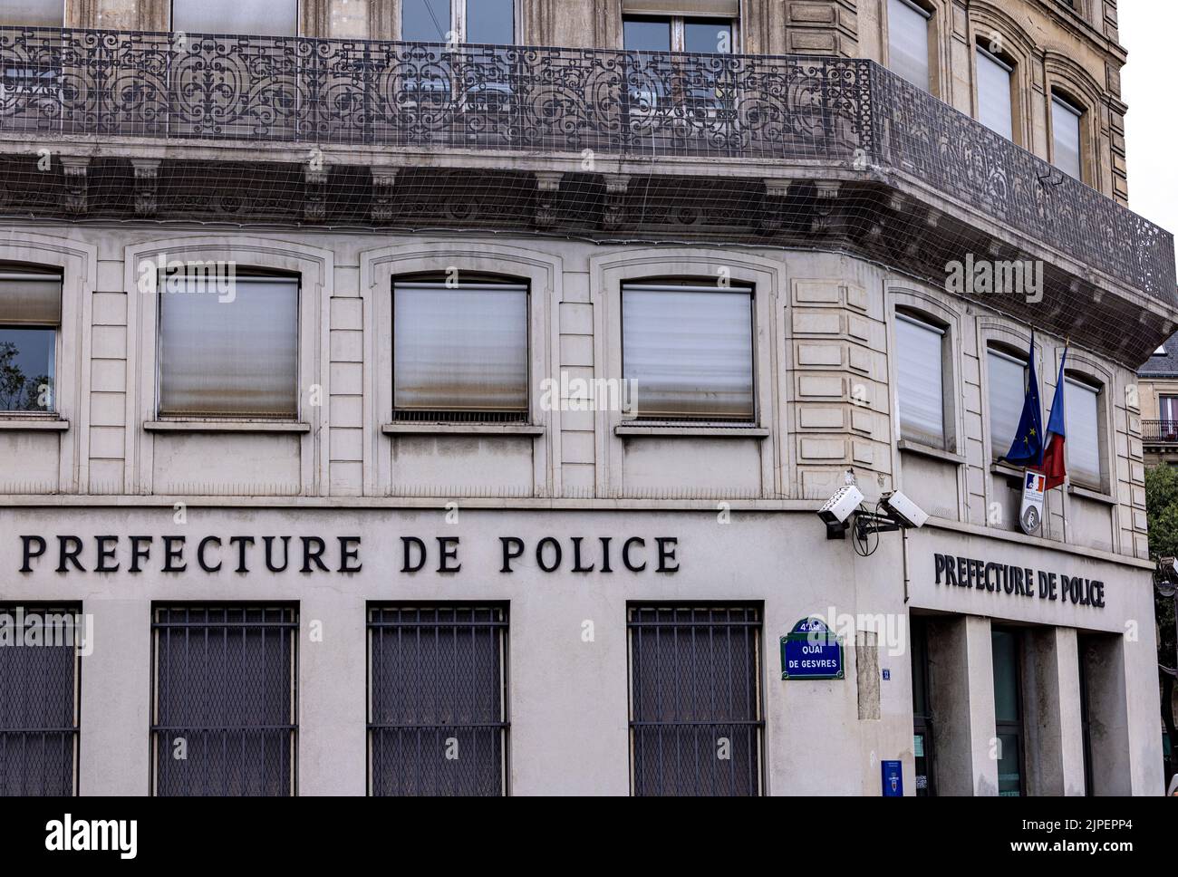 bureau de la préfecture de police, 14 Quai de Gesvres, Paris, France Banque D'Images