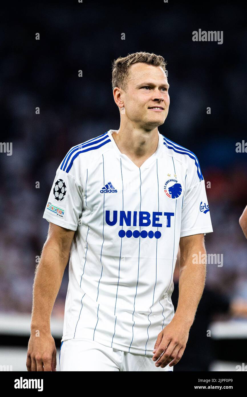 Copenhague, Danemark. 16th, août 2022. Viktor Claesson du FC Copenhague vu lors du match de qualification de l'UEFA Champions League entre le FC Copenhague et Trabzonspur à Parken à Copenhague. (Crédit photo: Gonzales photo - Dejan Obretkovic). Banque D'Images