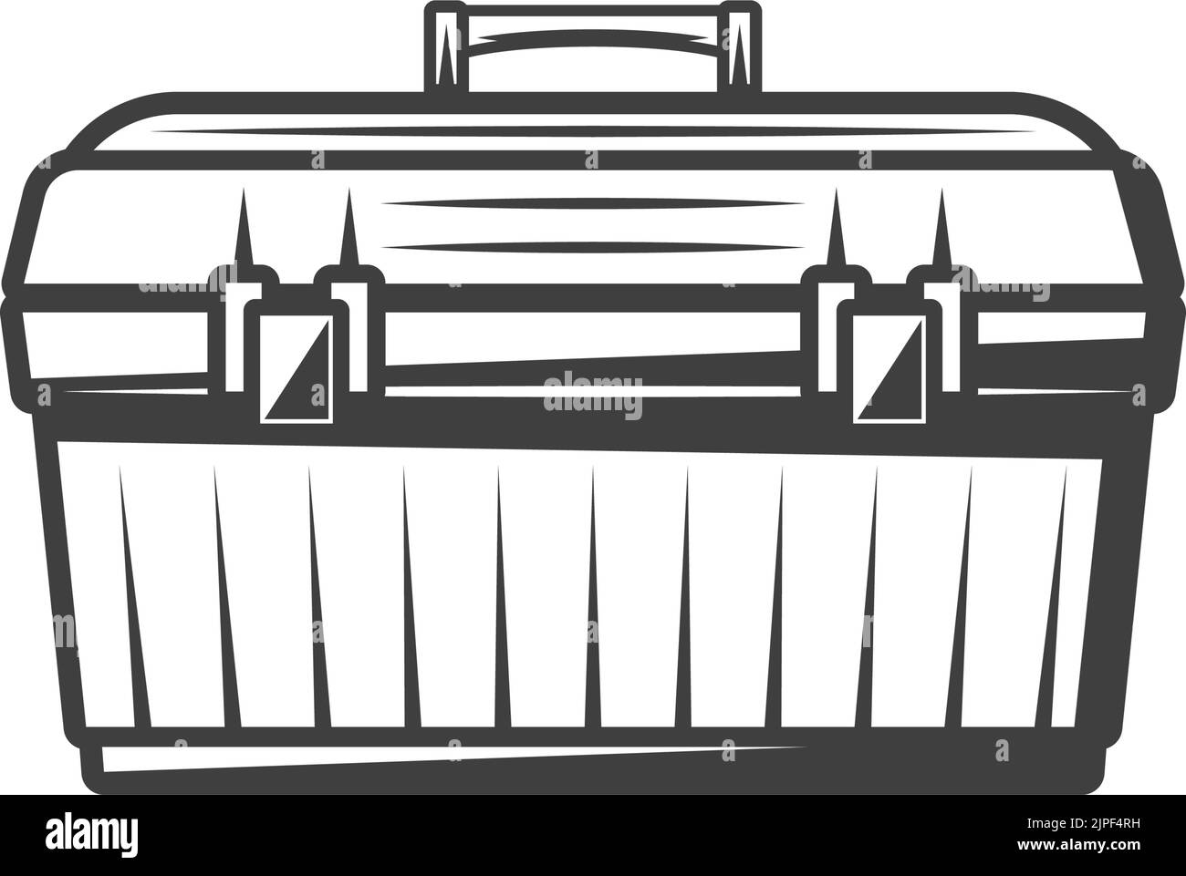 Clés de voiture et boîte à outils automobiles. Icône boîte à outils véhicule isolé Vector Illustration de Vecteur