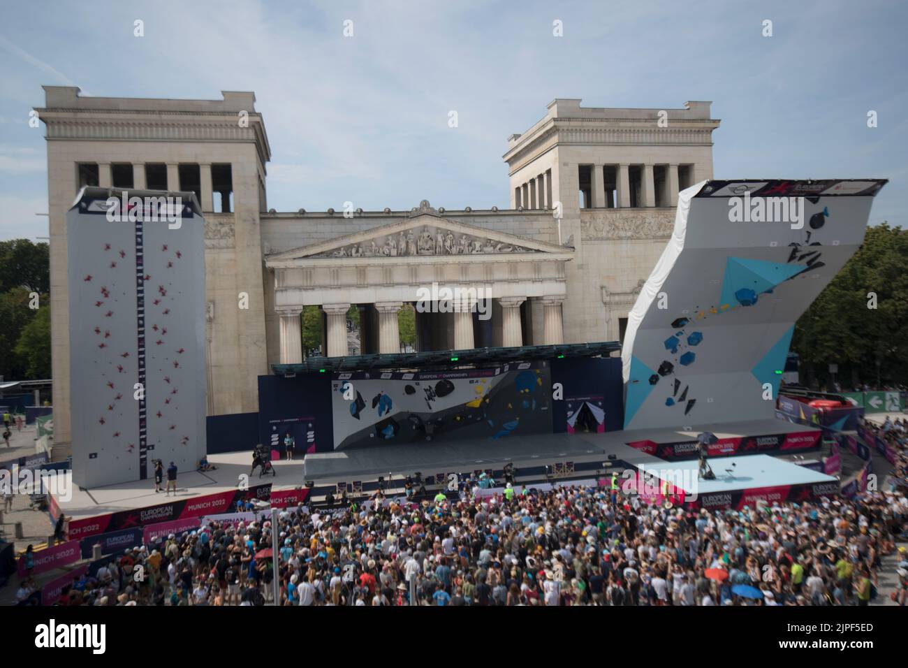 Konigsplatz, lieu d'escalade sportive aux championnats d'Europe Munich 2022 Banque D'Images