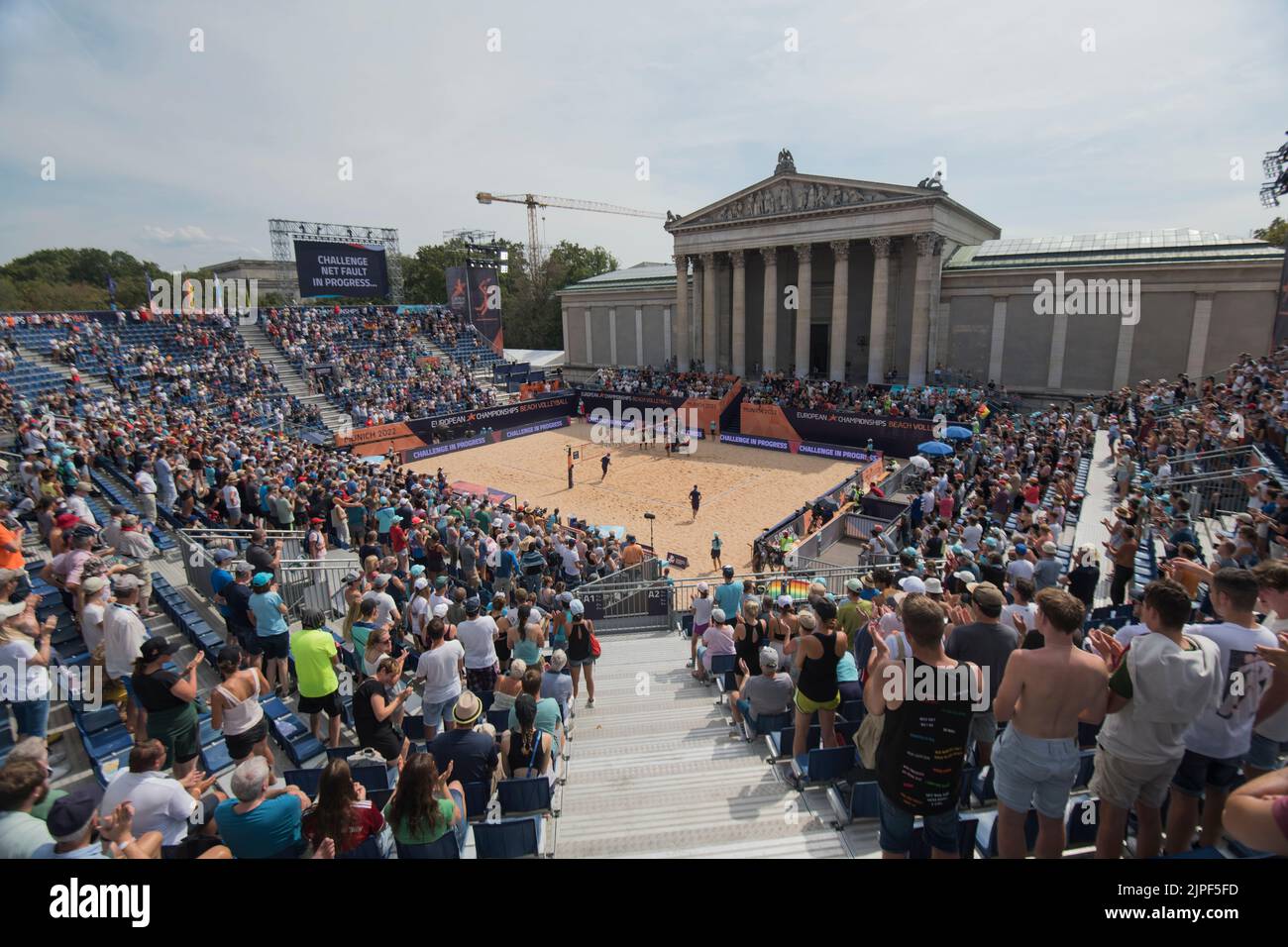 Konigsplatz, lieu de la Beach Volley des Championnats d'Europe Munich 2022 Banque D'Images