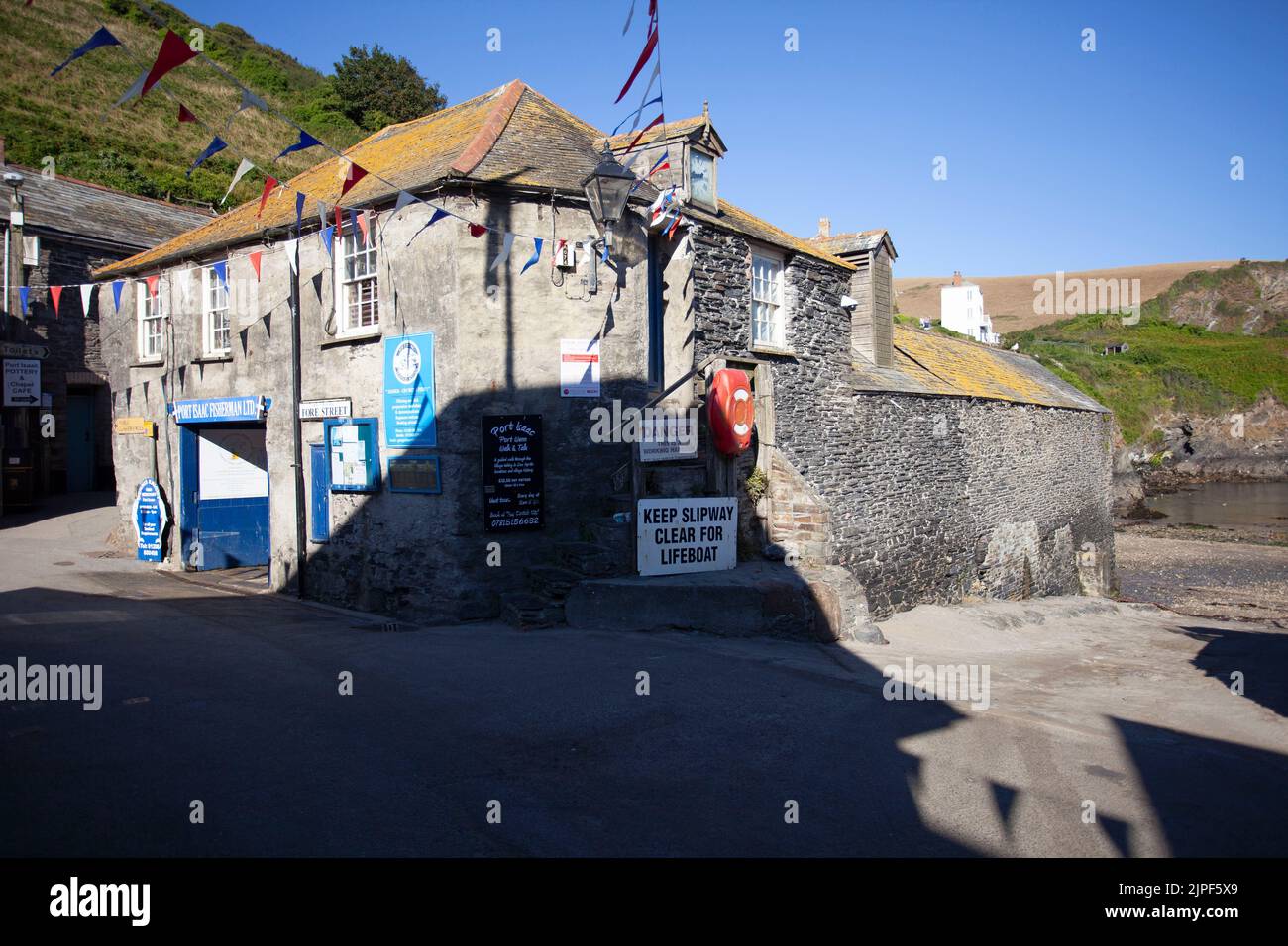 Marché aux poissons de Port Isaac. Cornouailles Angleterre Banque D'Images