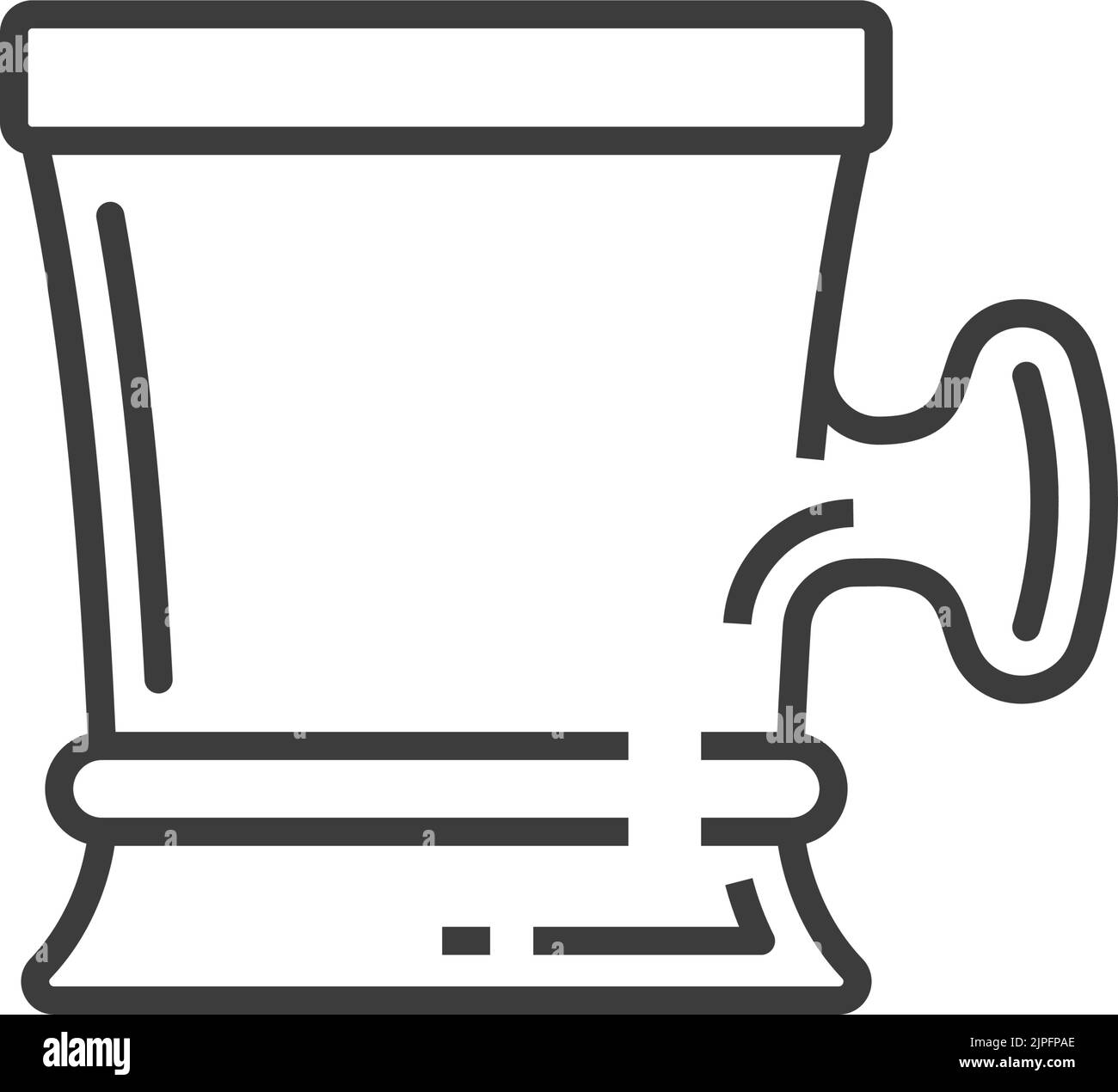 Icône de contour isolée de flacon de parfum ou de shampooing. Eau de parfum, cologne, eau de toilette odeur antique. Coiffeur, hygiène corporelle et soin crème emballage, style rétro, art de ligne Illustration de Vecteur