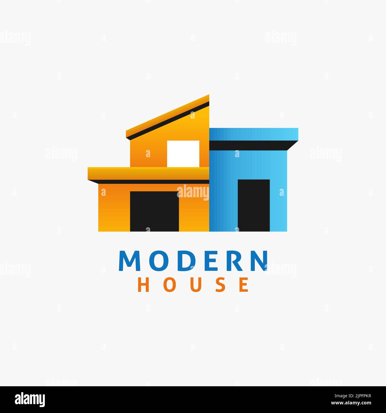 Design moderne avec logo maison Illustration de Vecteur