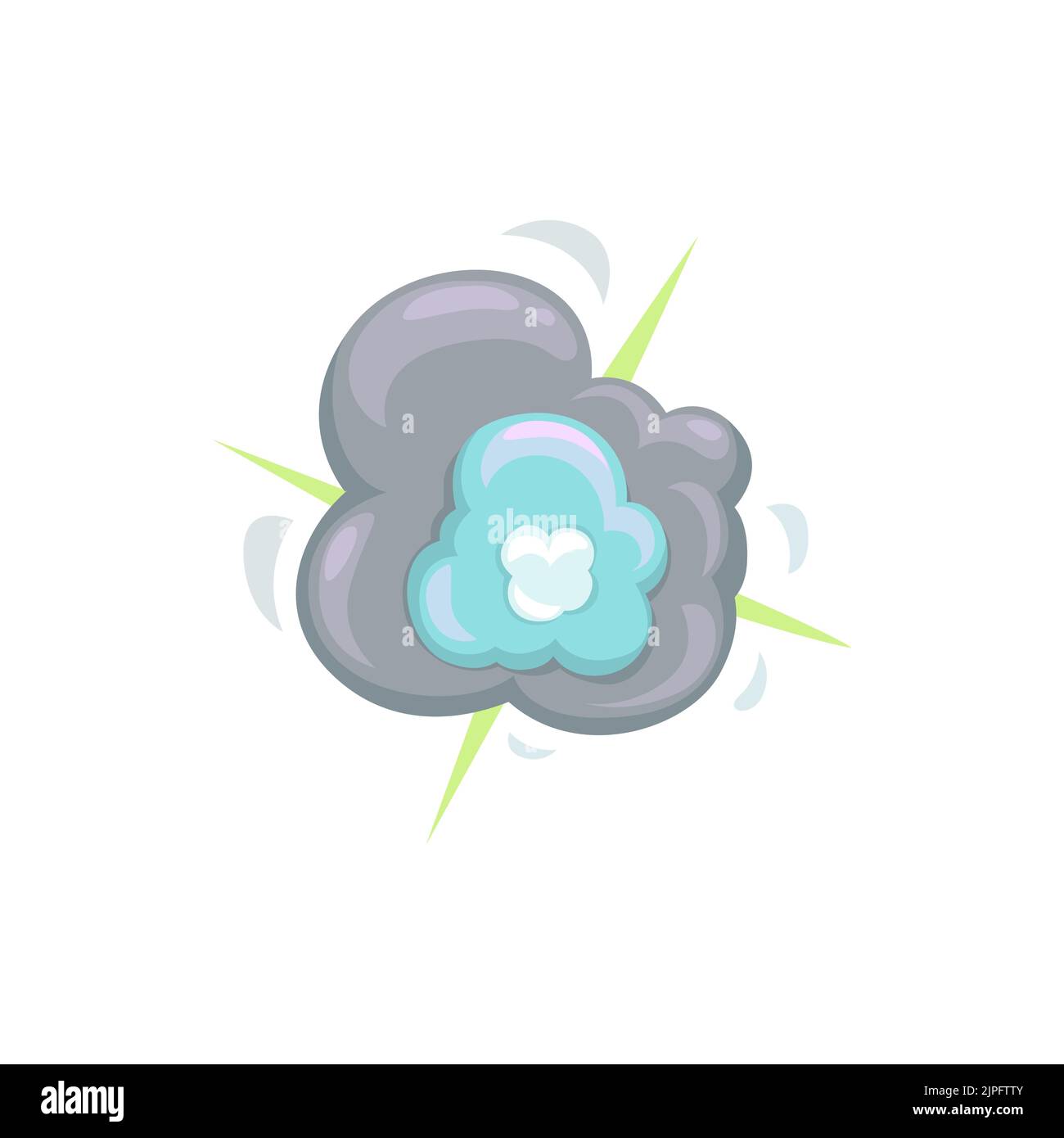 Explosion de bombes radioactives, explosion de puissance et de dynamite ont isolé le nuage de champignons nucléaires. Vecteur destruction dangereuse, bombe en action, catastrophe, armageddon signe apocalypse, arme nuke Illustration de Vecteur