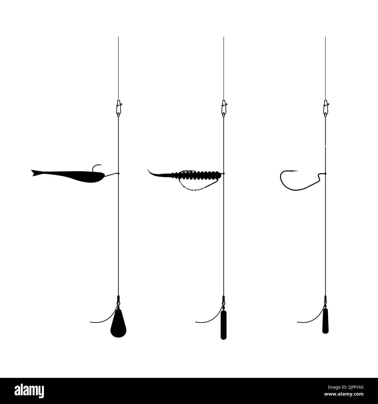 Variante d'un plan de pêche en forme de goutte, illustration vectorielle plate. Illustration de Vecteur