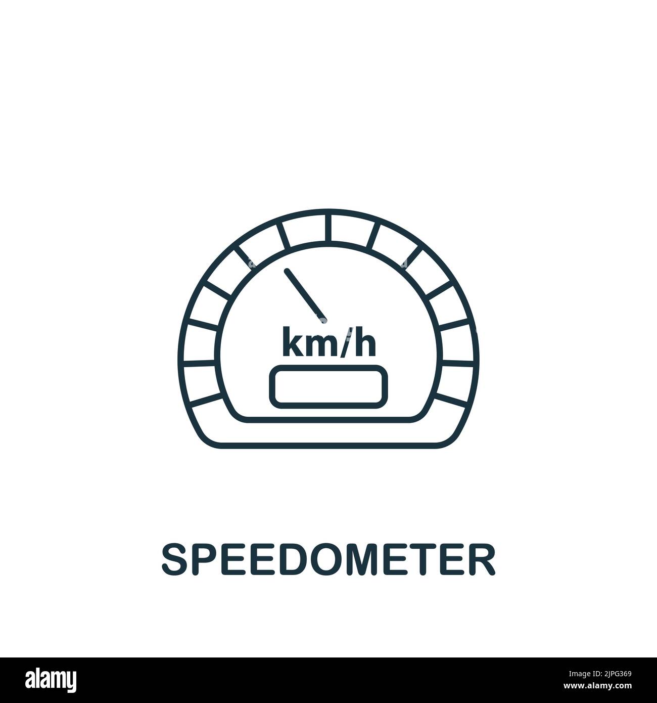 Icône du compteur de vitesse. Icône mesure simple de ligne pour les modèles, la conception Web et les infographies Illustration de Vecteur