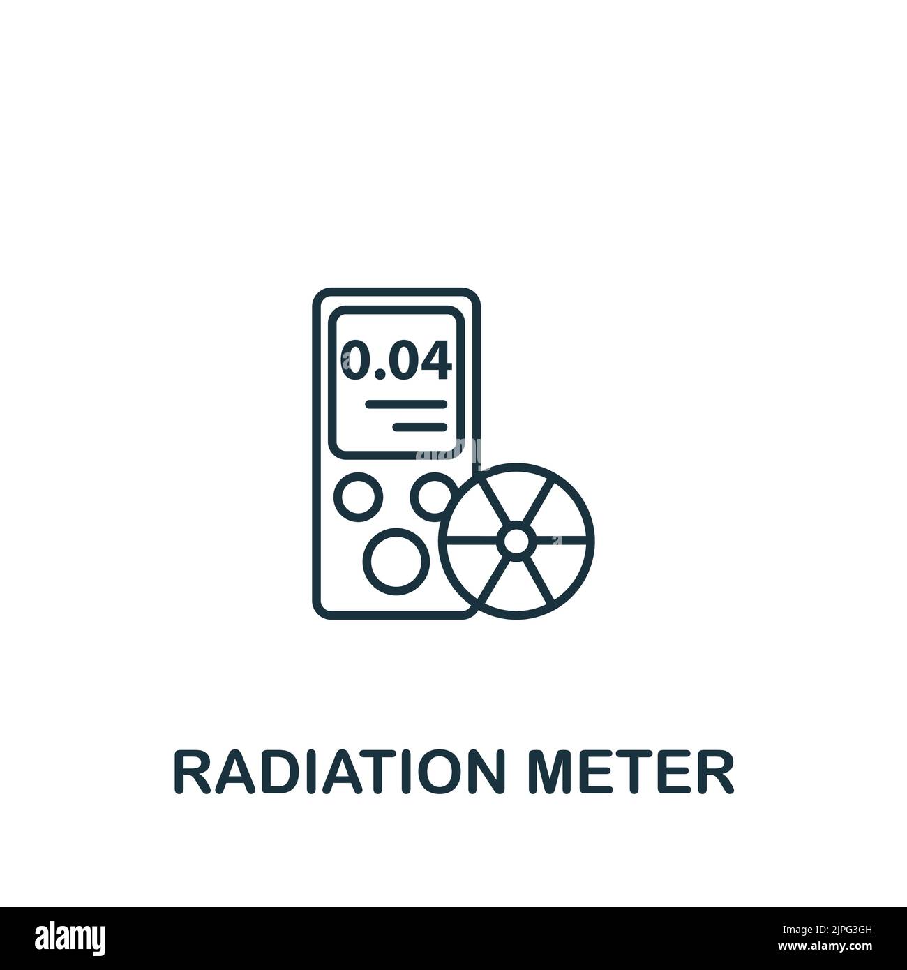 Icône du radiamètre. Icône mesure simple de ligne pour les modèles, la conception Web et les infographies Illustration de Vecteur