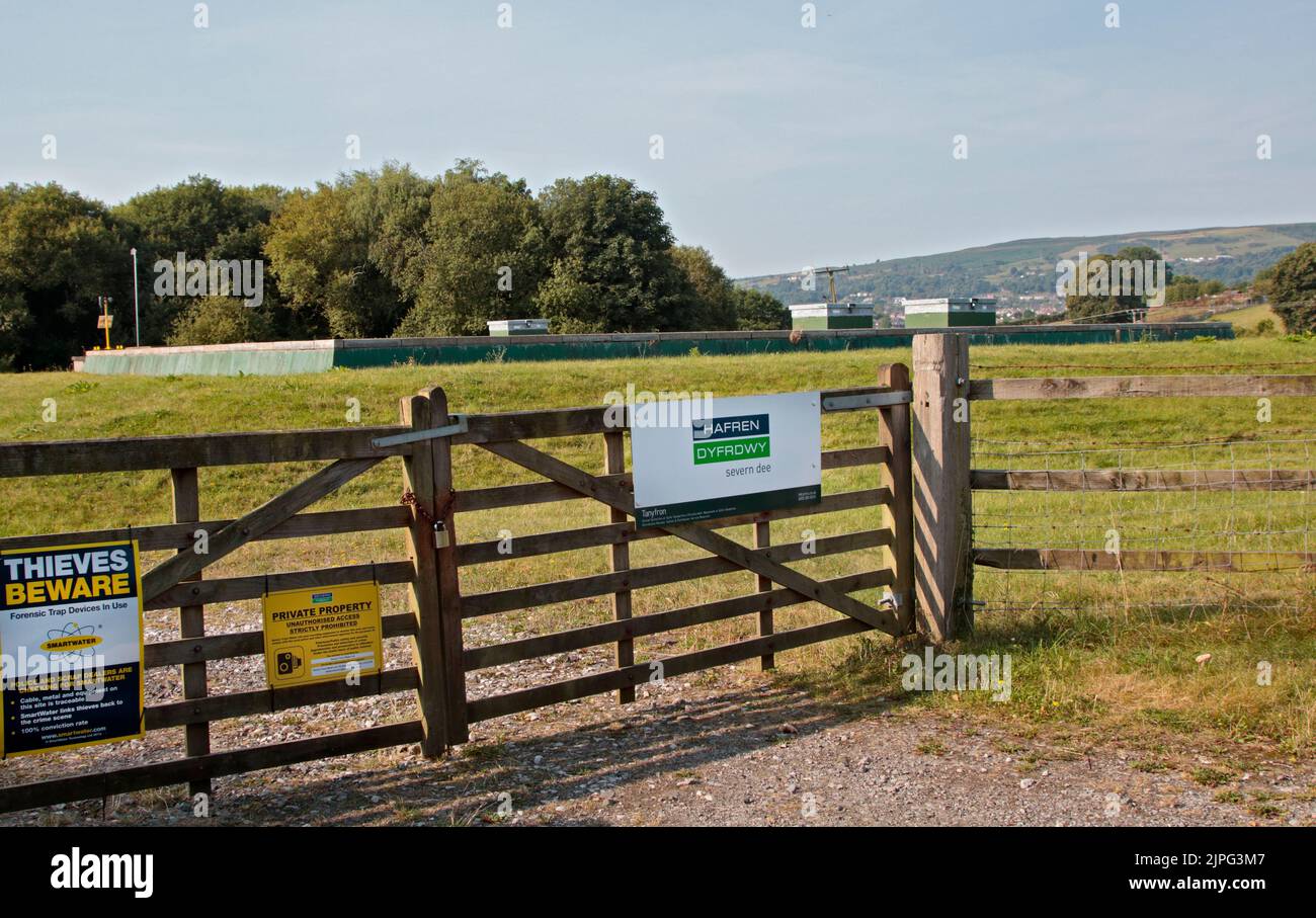 Hafren Dyfrdwy (Severn Dee) Water Company Reservoir, près de Wrexham, pays de Galles Banque D'Images