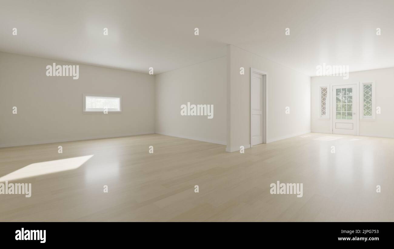 3d rendu d'un intérieur vide. Banque D'Images
