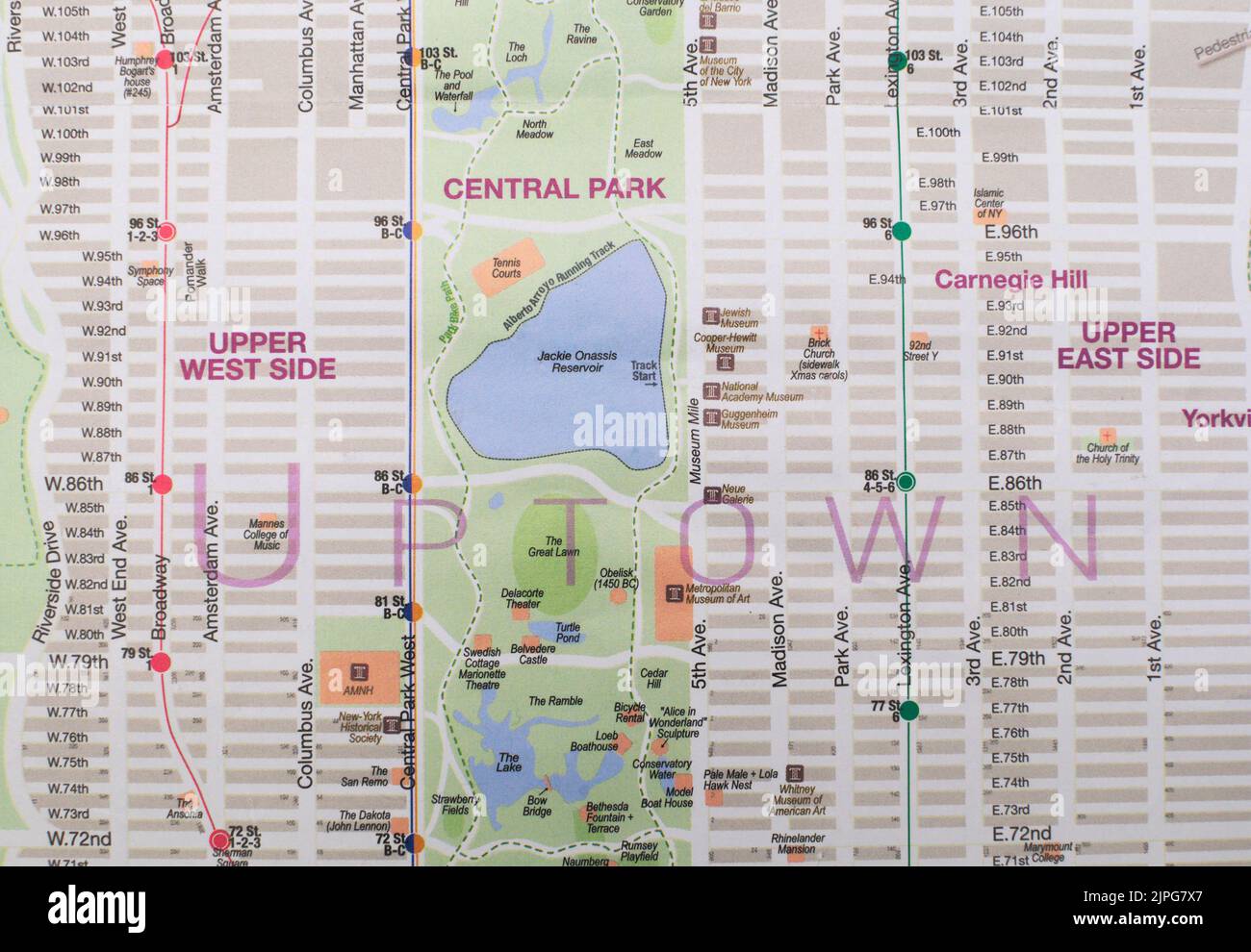 Central park mapa de nueva york Banque de photographies et d’images à