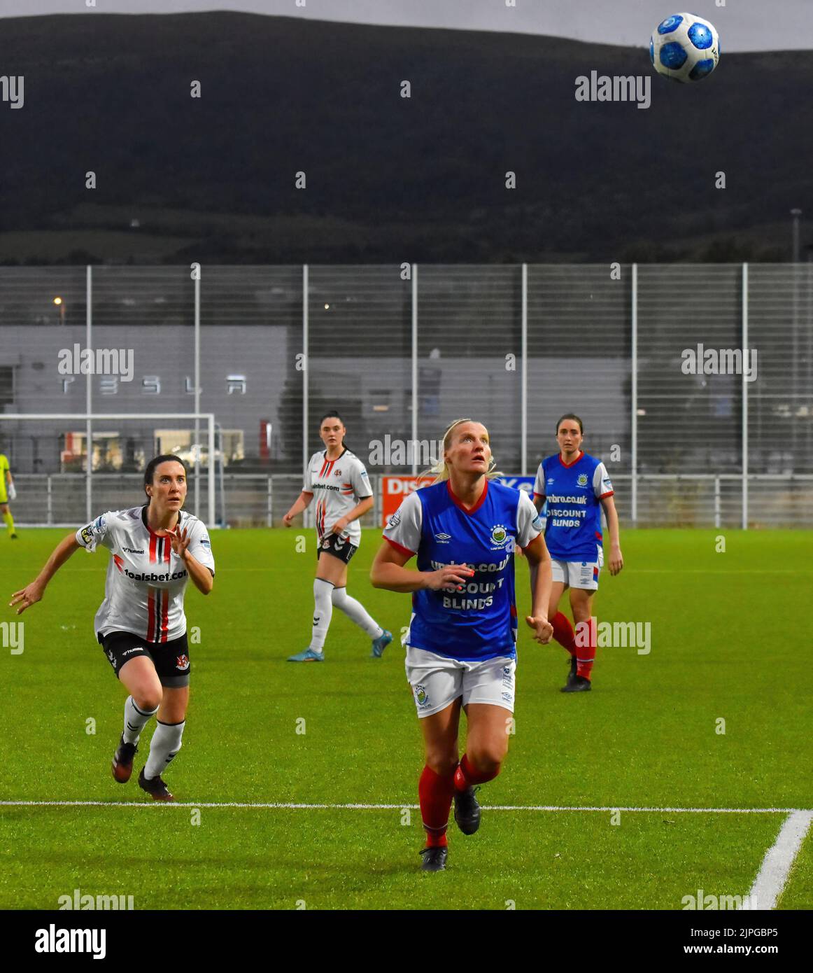 Linfield Ladies vs Crusaders Strikers 17th août 2022 - New Midgley Park, Belfast - Danske Bank Women's Premiership Banque D'Images