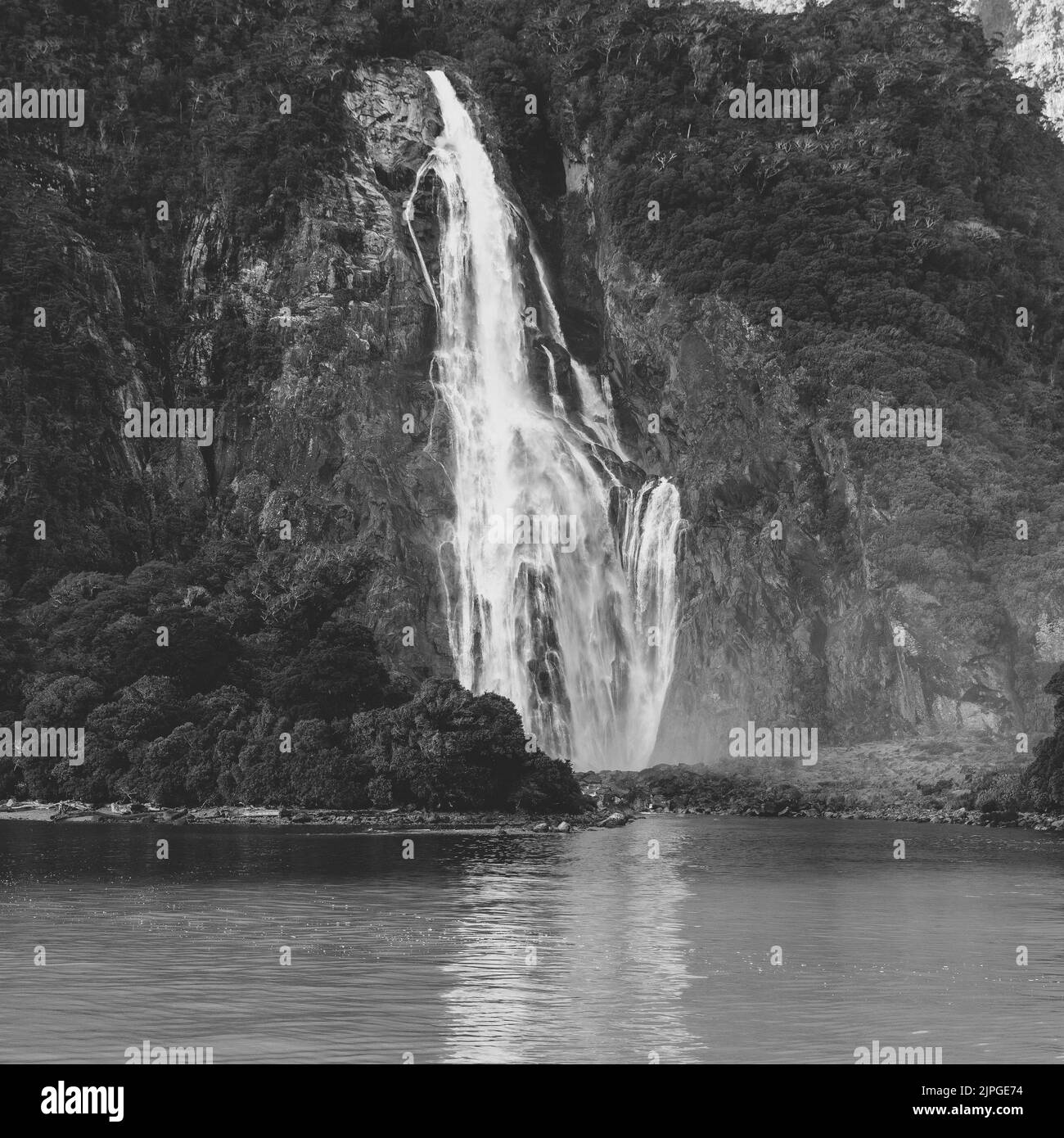 Lady Bowen Falls, Milford Sound, Nouvelle Zélande Banque D'Images
