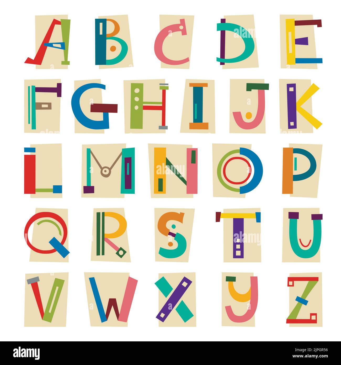 Lettres alphabétiques colorées. Arrière-plan vectoriel Illustration de Vecteur