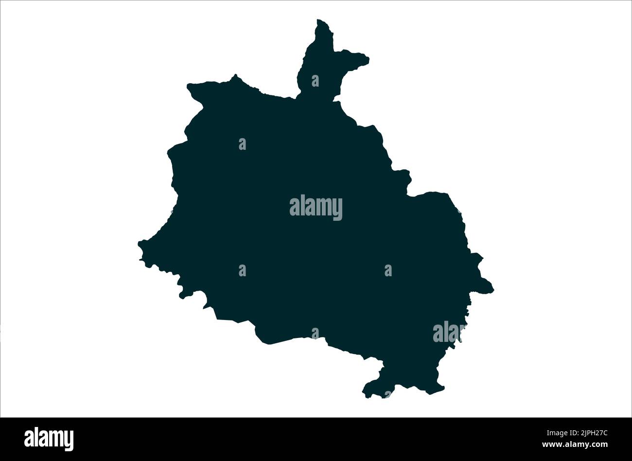 Carte vectorielle de l'état du Bhoutan de Chhukha sur fond blanc Illustration de Vecteur