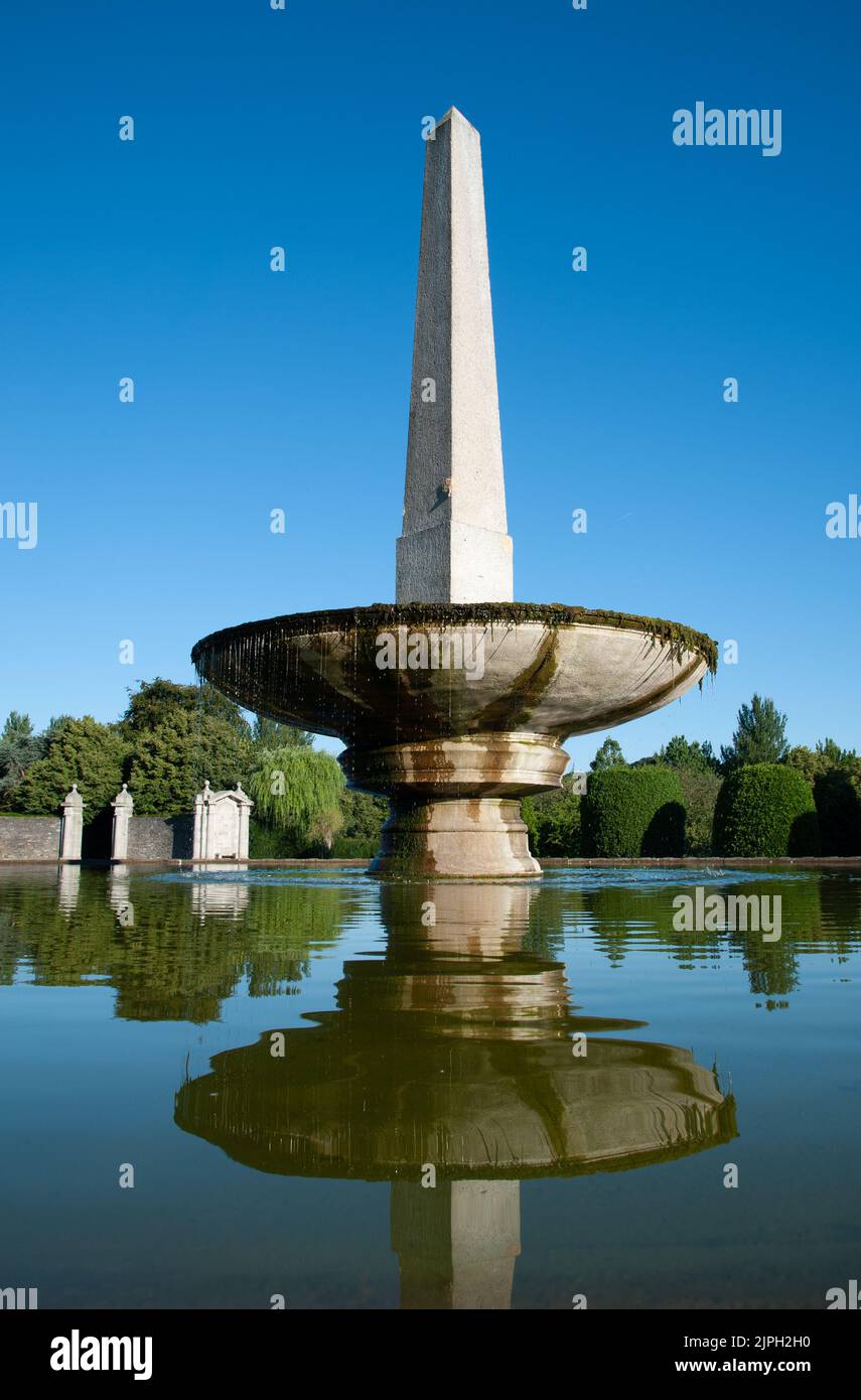 Vue sur Round Fountain dans les National War Memorial Gardens, Dublin, Irealnd Banque D'Images