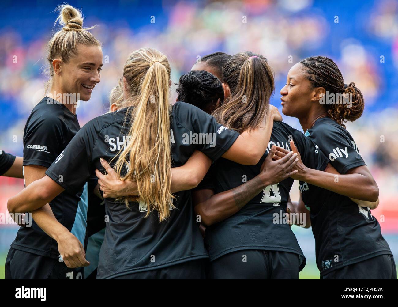 Gotham joueurs pendant le match de la National Women Soccer League entre NJ/NY Gotham FC et Houston Dash à RedBull Arena à Harrison, NJ Banque D'Images