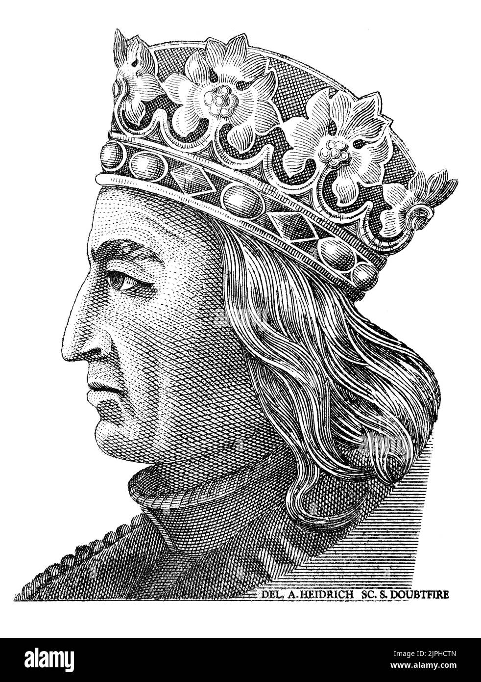 Władysław II Jagiełło découpé sur 100 polish zloty banknote isolé sur fond blanc à des fins de conception Banque D'Images