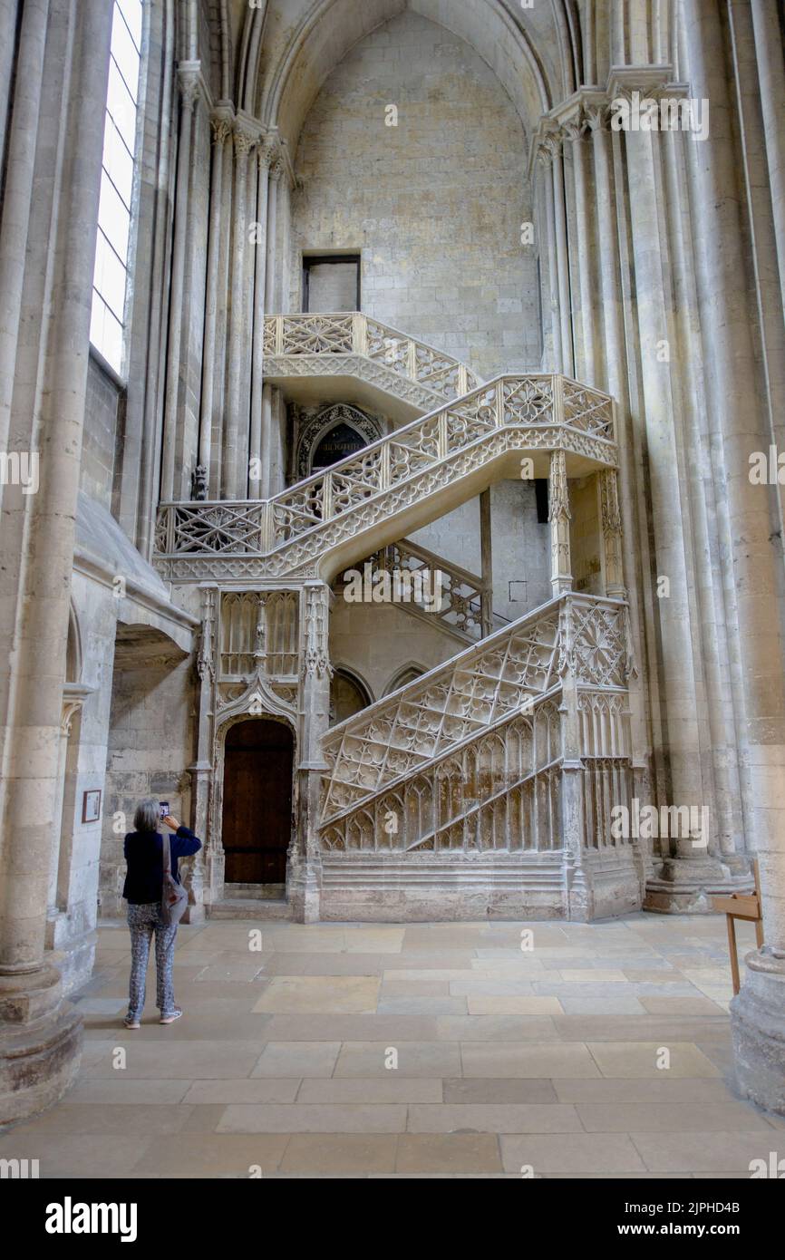 Image de la Cathédrale Primatiale de notre-Dame de Rouen, une église importante en Normandie française Banque D'Images