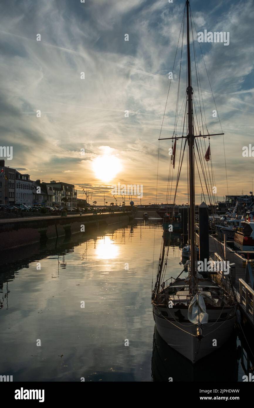 Image du port de la ville française de Fécamp Banque D'Images