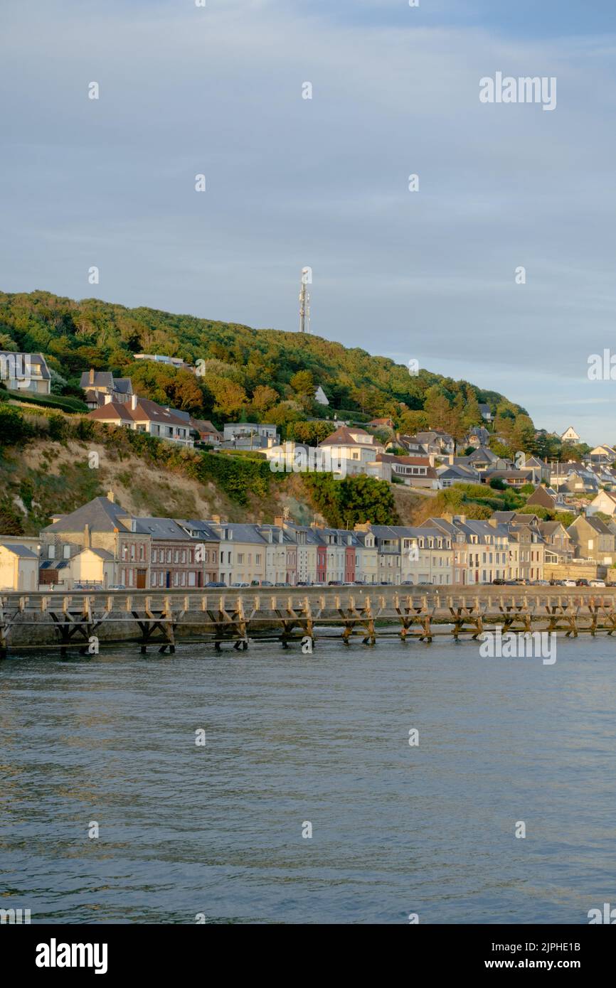 Image de la ville portuaire française de Fécamp Banque D'Images