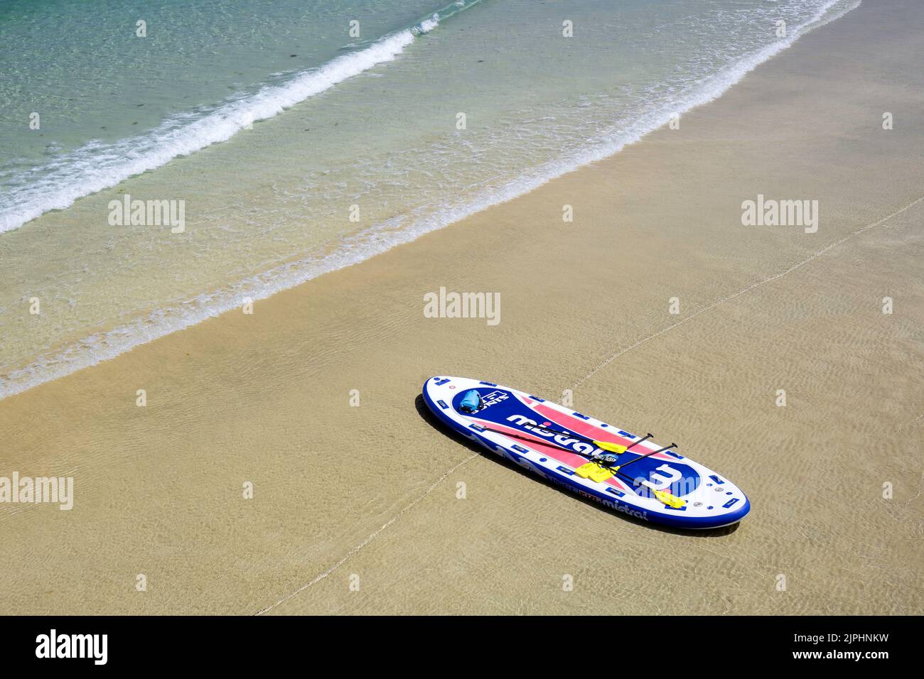 Pagayez sur la plage Banque D'Images