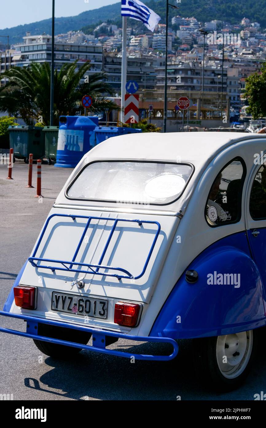 Citroën 2CV, Kavala, Grèce du Nord-est Banque D'Images