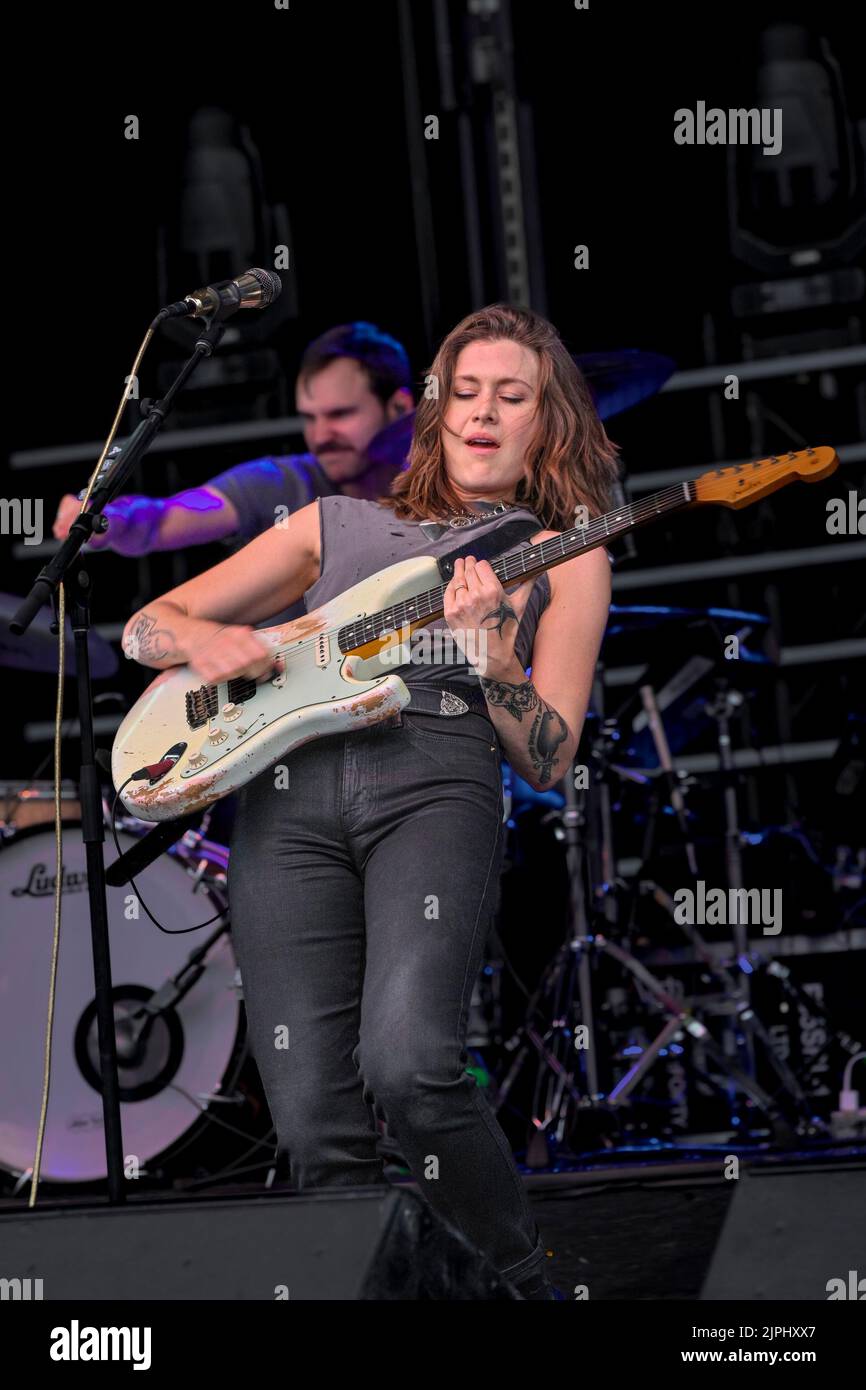 Rebecca Lovell, Larkin PoE, Edmonton Folk Music Festival, Edmonton Alberta, Canada Banque D'Images