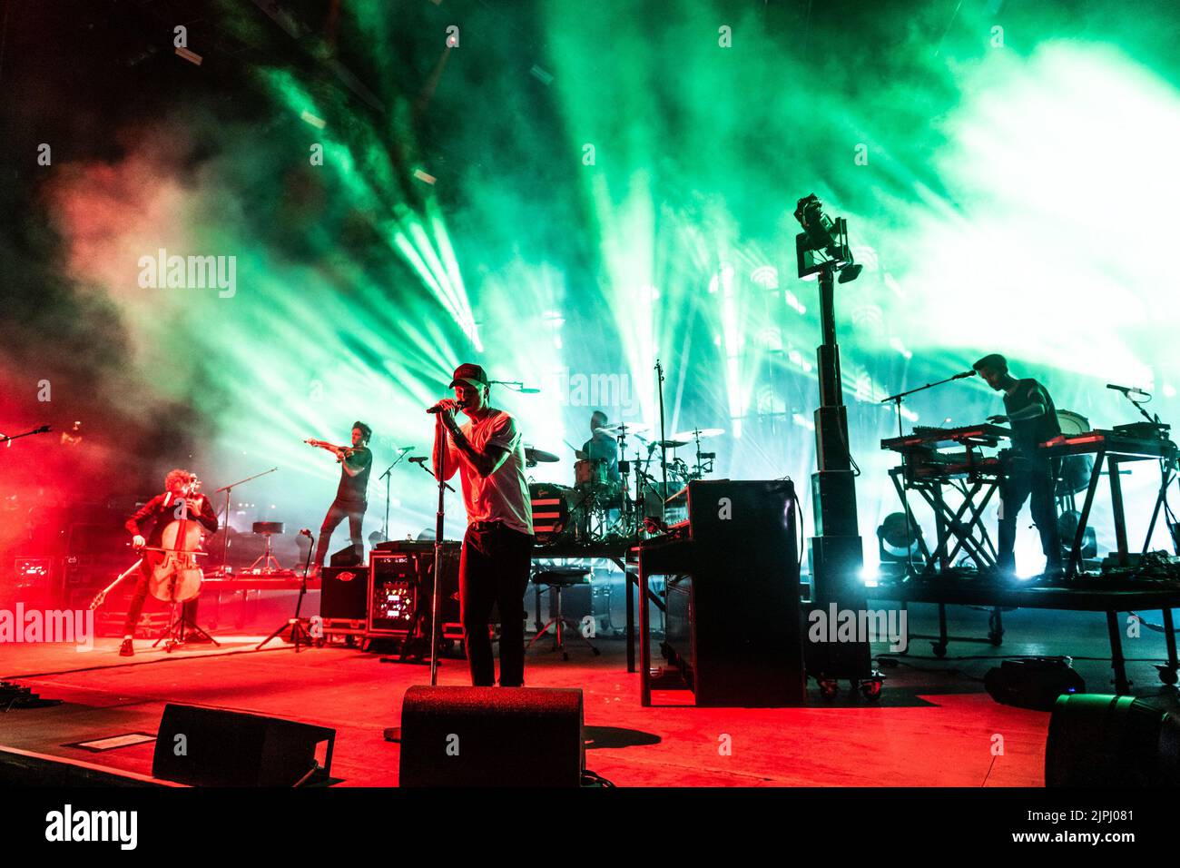 OneRepublic joue en faveur de la libération « humaine » du groupe à l'amphithéâtre Shoreline sur 17 août 2022 à Mountain View, en Californie. Photo: Chris Tuite/imageSPACE/Sipa USA Banque D'Images