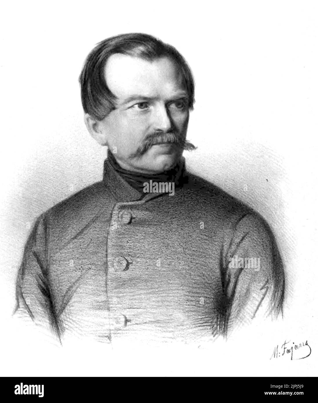 Janvier Suchodolski (1797 – 1875) peintre polonais et officier de l'armée, membre de l'Académie impériale des arts Banque D'Images