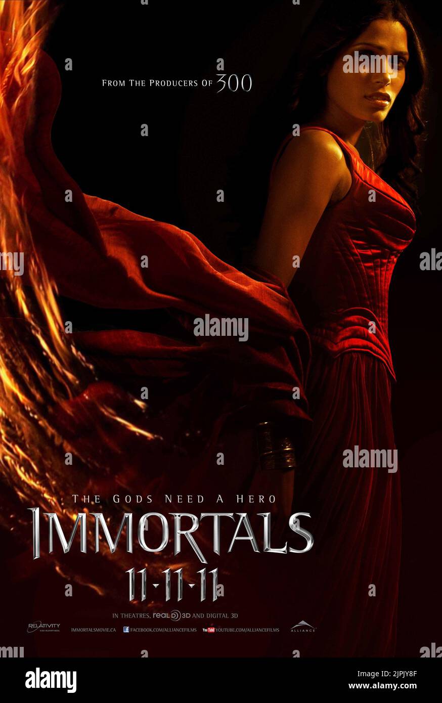 AFFICHE DE FREIDA PINTO, IMMORTELS, 2011 Banque D'Images