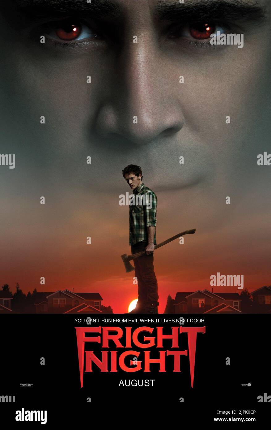 COLIN FARRELL, AFFICHE D'ANTON YELCHIN, NUIT FADE, 2011 Banque D'Images