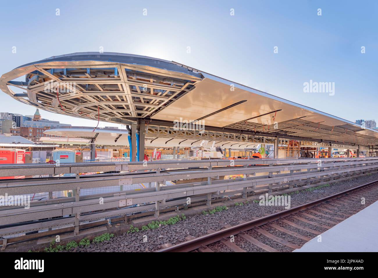 8 juin 2022 : les nouvelles plates-formes de métro de la gare centrale de Sydney, en Australie, sont sur le point d'être terminées Banque D'Images